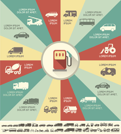 Transportation Infographic Template.