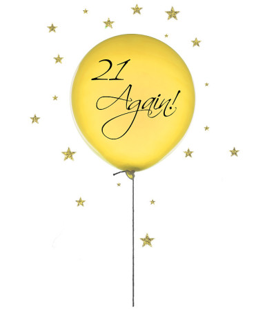 21、白色背景上又一个有趣的生日气球。