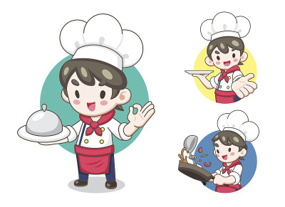 厨师卡通插图