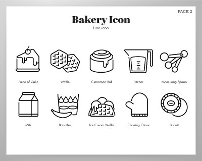 面包店图标Line pack