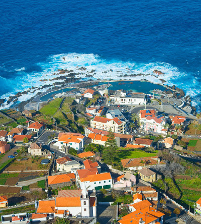 Porto Moniz空中观赏马德拉