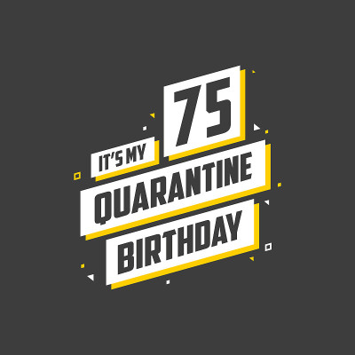 这是我的75岁生日，75岁生日设计。庆祝隔离75周年。