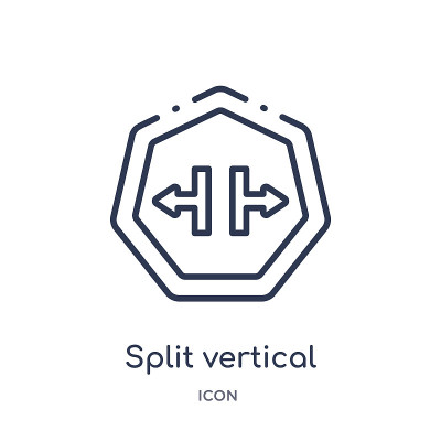 Linear split vertical icon from Arrows outline col