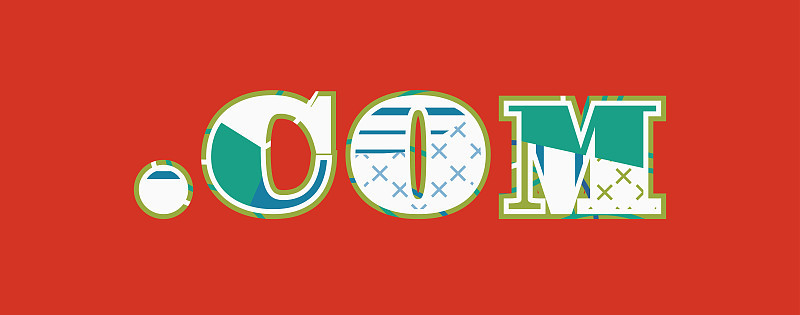 Com概念文字艺术插图