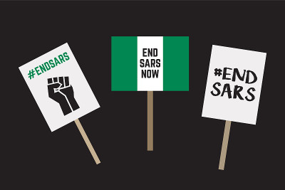 END SARS protest placards