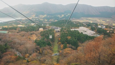从索道上鸟瞰箱根的秋天