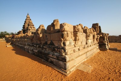 印度泰米尔纳德邦坎奇普兰马哈巴利普兰海岸寺庙建筑群