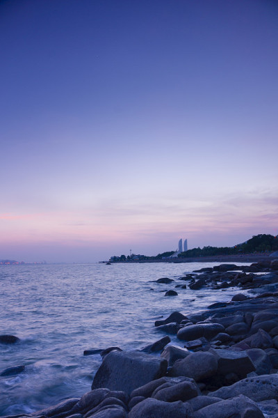 厦门海滩的黄昏