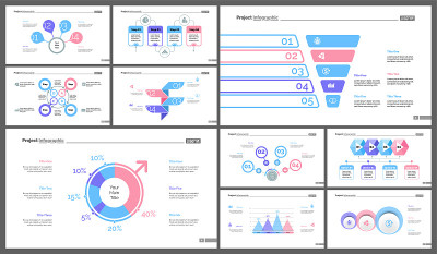 Set of strategy or analysis concept infographic ch
