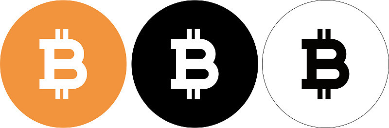 比特币(BTC)加密货币币标识、矢量标识集