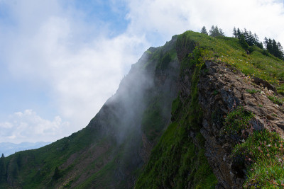 在山中徒步