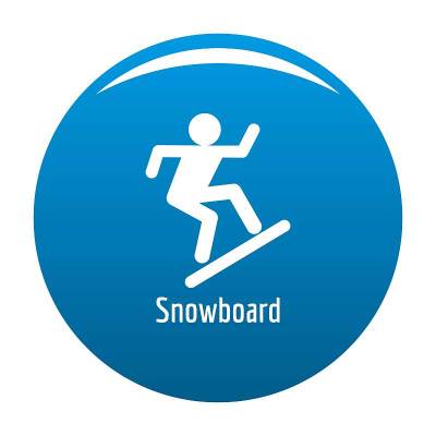 滑雪板图标向量蓝色