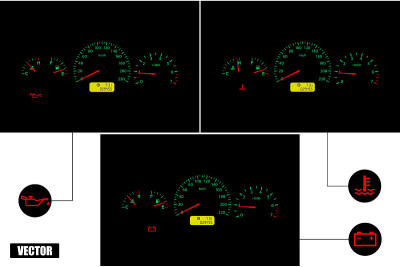 Car malfunction indicators: oil pressure, coolant 