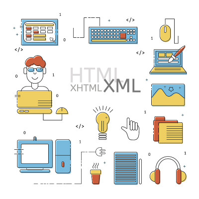 彩色HTML行图标