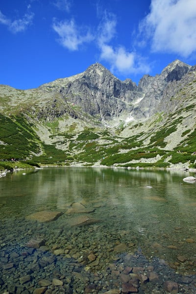 在高塔特拉斯山脉的隆尼克峰