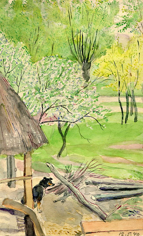 的水彩画