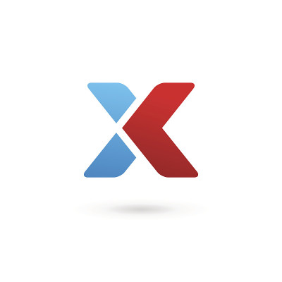 字母X标志图标设计模板元素