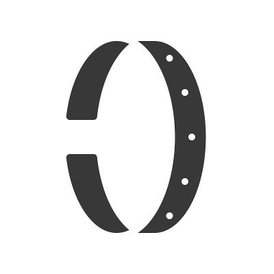 手镯或袖口，珠宝图标，字形风格