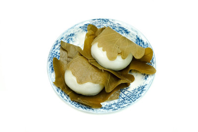 日本糕点，柏和麻糬为传统食品形象