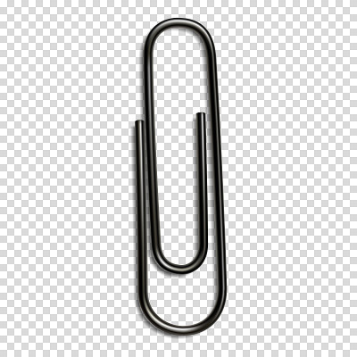 Set of realistic paper clip with shadow, isolated.