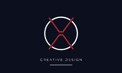 OX或XO字母豪华图标标志向量模板