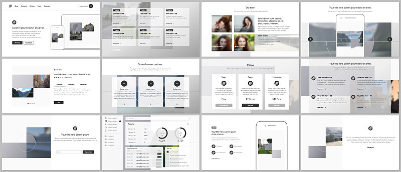 Bundle of editable business templates for digital 