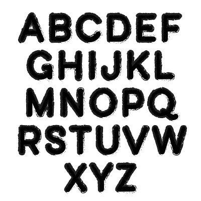 手绘字母字体，字母表