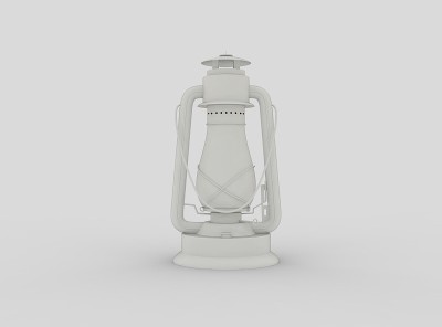 旧煤气灯3d图像