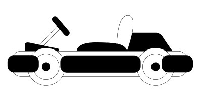 孤立的赛车卡丁车