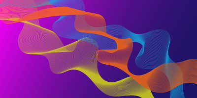 现代抽象色彩流线背景插图向量