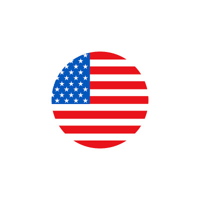 美国圆旗图标。