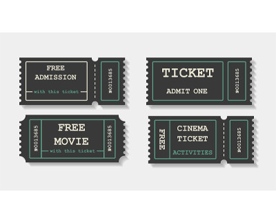 WebTickets图标。平面设计。