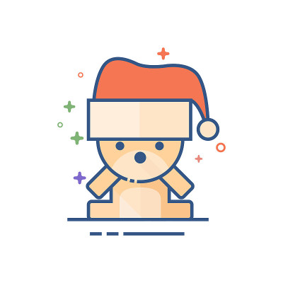 Flat Color Icon - Teddy love