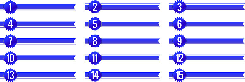 蓝色标题框架集与数字