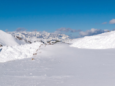 阿尔卑斯山的滑雪区