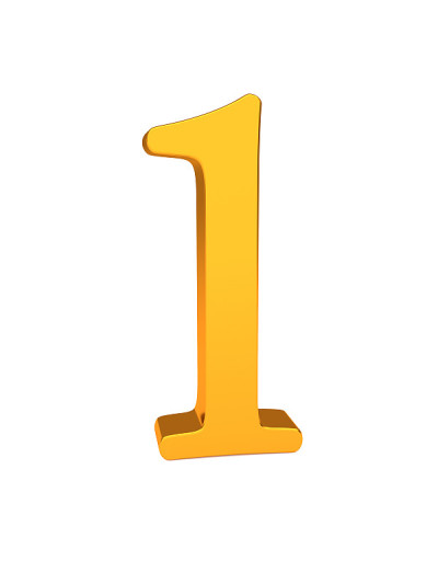 金色3d字母1