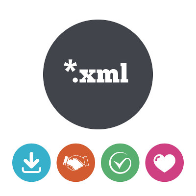 文件文件图标。下载XML按钮