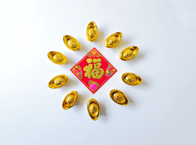 农历新年平铺系列白底