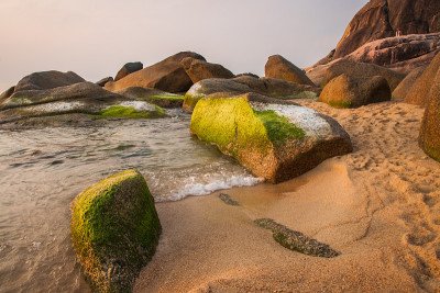 泰国苏梅岛拉迈海滩的海景