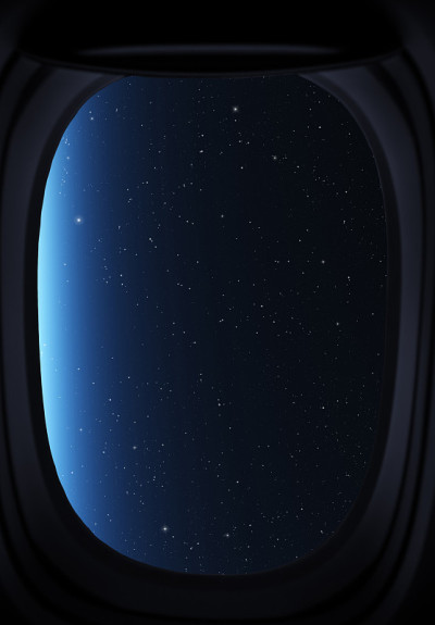 天空和星星。
