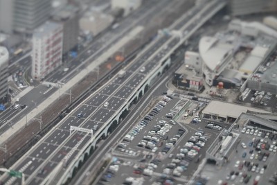 来自横滨地标大厦的微型景观