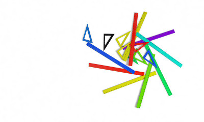 背景设置正方形和标尺模型，3d渲染