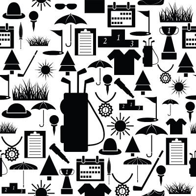 golf seamless pattern background icon.