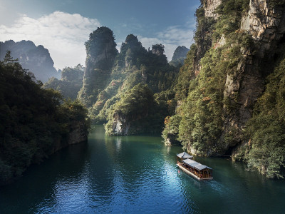 划船湖，张家界国家公园，它是一个美丽的地方游览