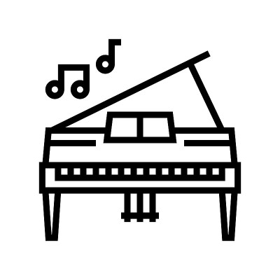 播放音乐线图标矢量孤立的插图