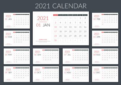 2021年日历