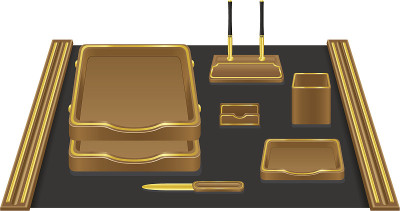 文具室矢量插图
