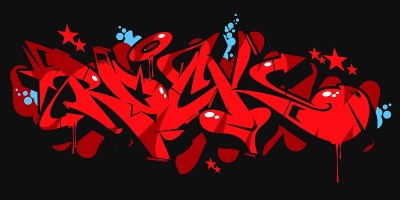 抽象的单词岩石涂鸦风格字体字母矢量插图