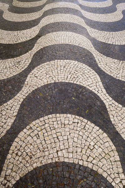 海浪Praça Dom Pedro IV，里斯本，葡萄牙