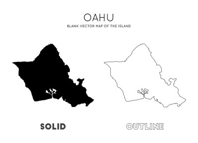瓦胡岛的地图。